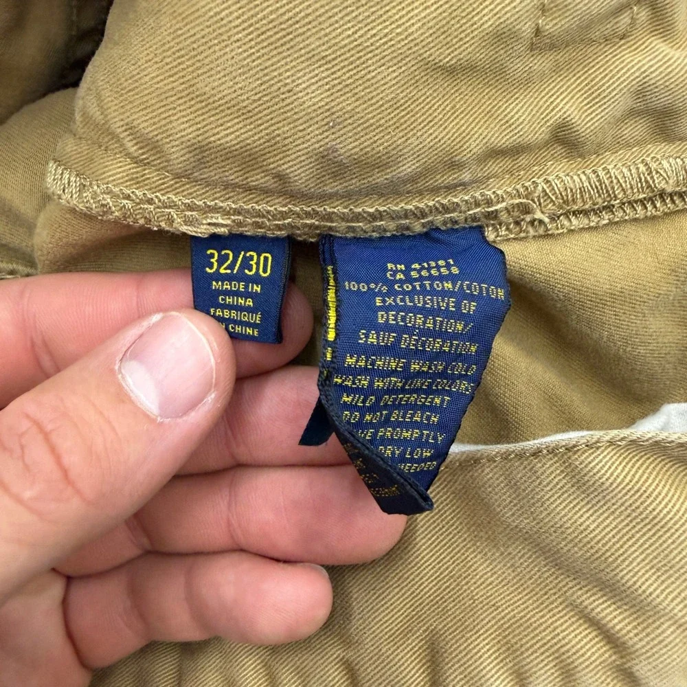 Polo Ralph Lauren Authentic Dungarees 650 Straight Fit Tan Khaki Pants 32x30